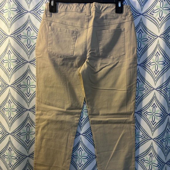 Cat & Jack Khaki Casual Pants w/Flat Front and Elastic Side Bands, NWT Zipper - Picture 6 of 8